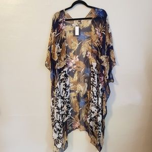 Anthropologie Multicolor Sequin Detail Kimono